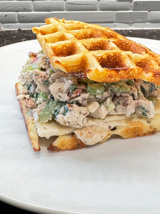 Summer Chicken Salad Heavenly Waffles Sandwich - High Protein
