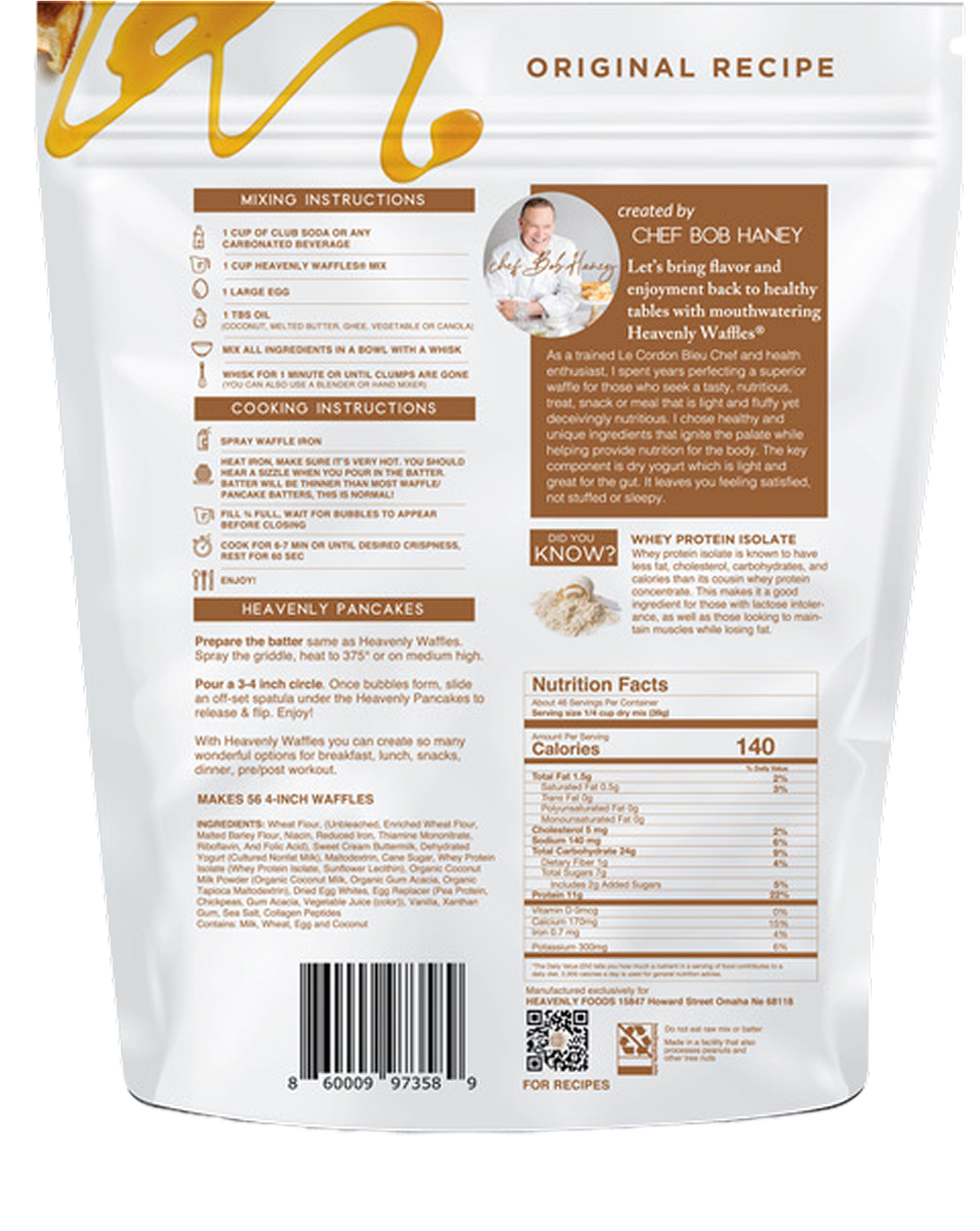 4 lb Original Recipe Heavenly Waffles® Mix