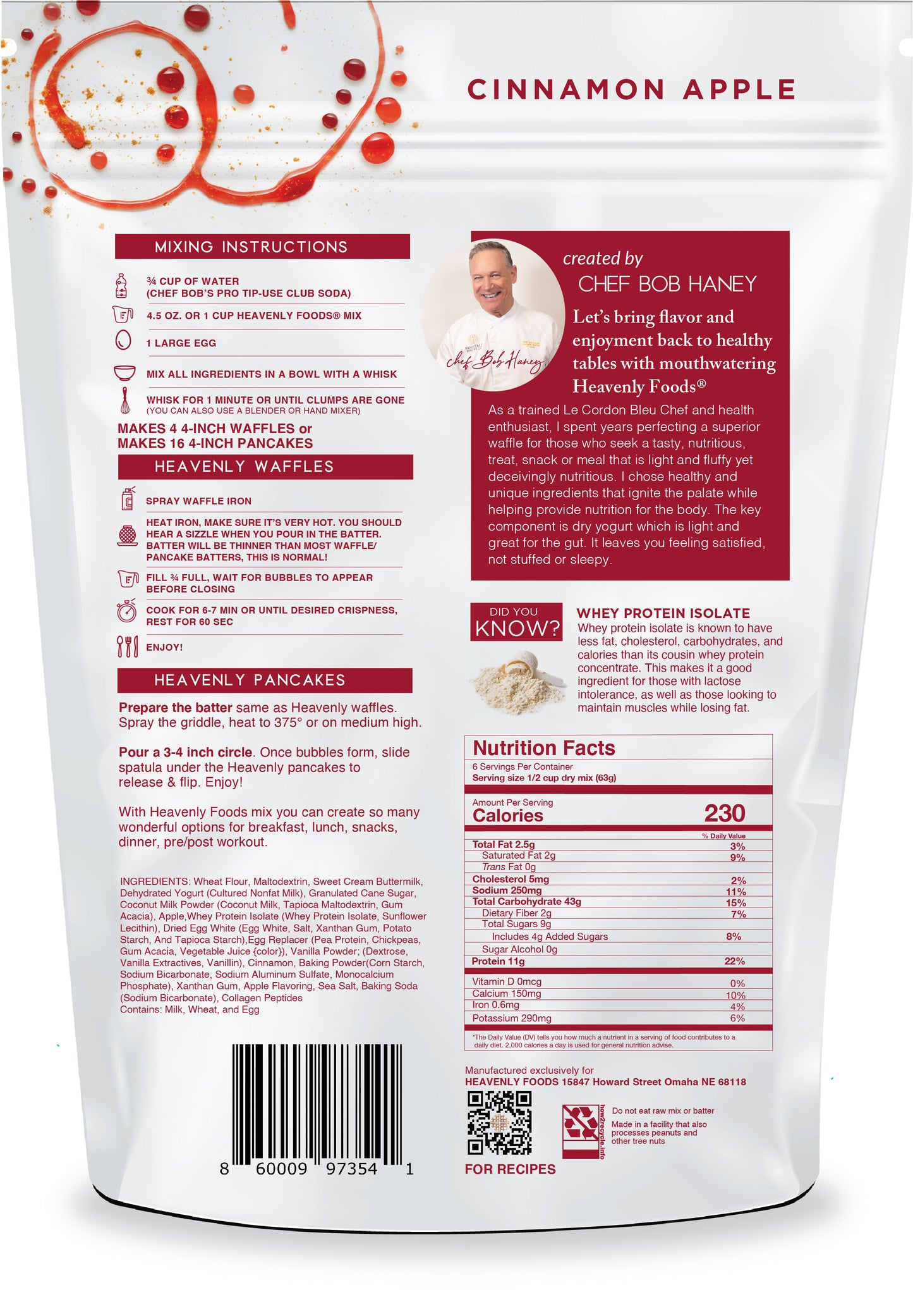 13.5 oz Cinnamon Apple Heavenly Foods® Mix