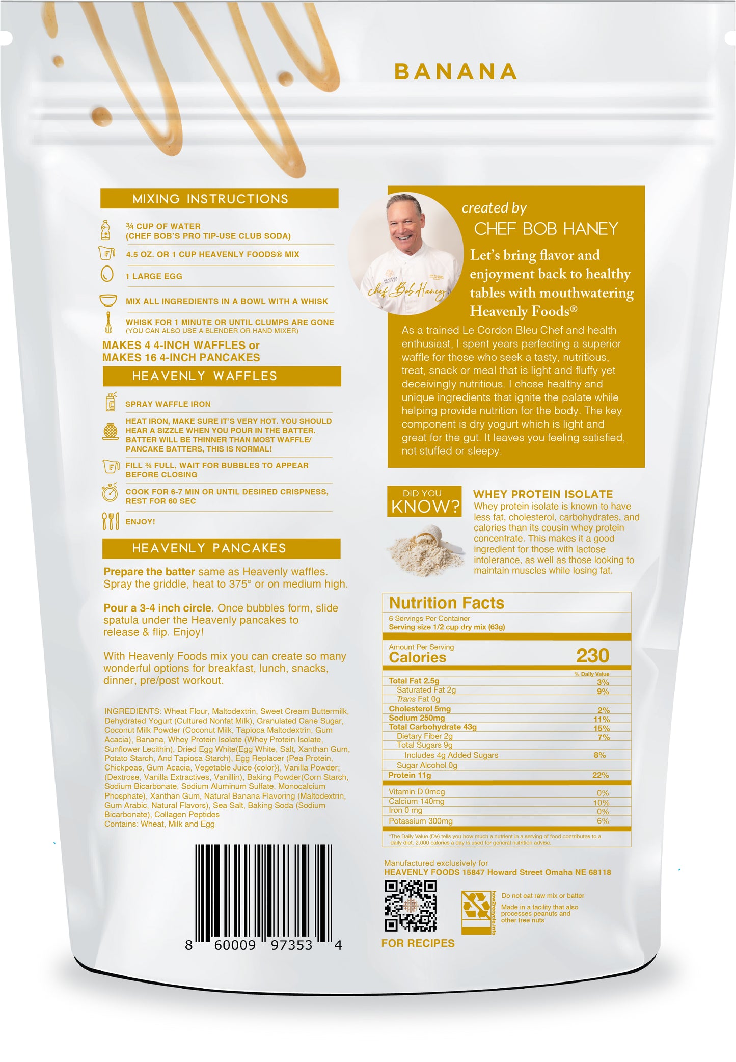 13.5 oz Banana Heavenly Foods® Mix