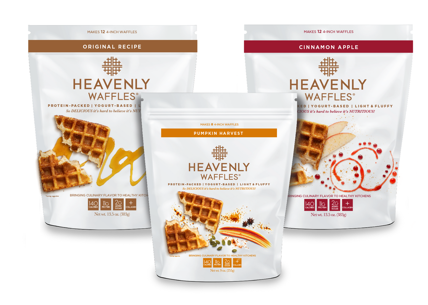 Heavenly Waffles -Fall Bundle - Pumpkin Harvest, Cinnamon Apple, & Original