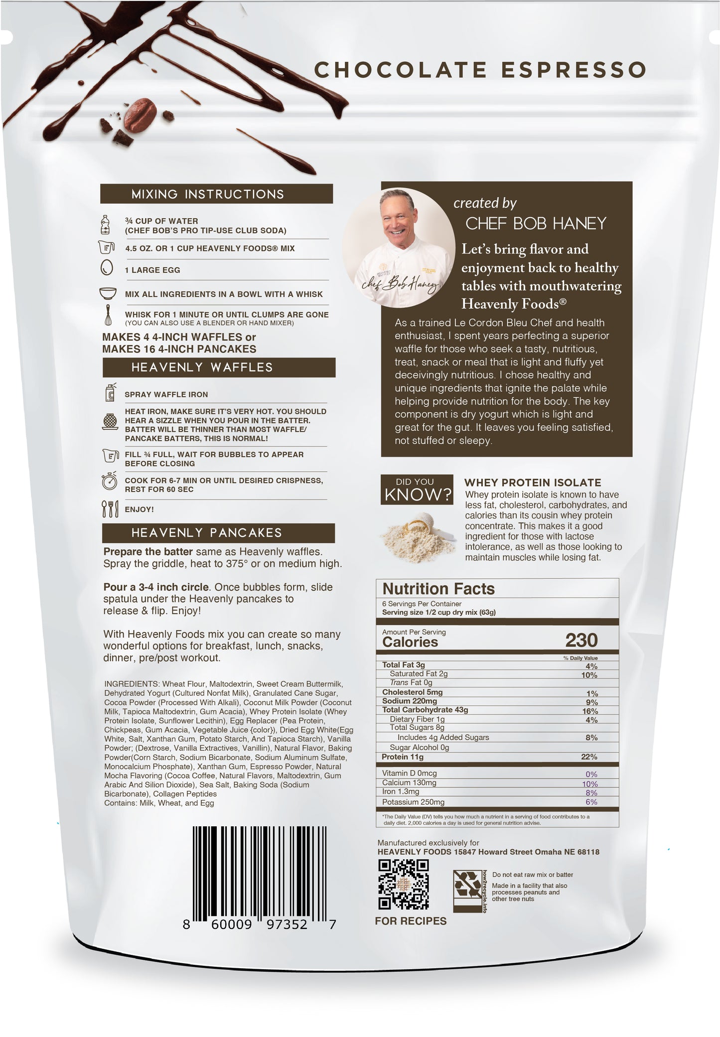 13.5 oz Chocolate Espresso Heavenly Foods® Mix