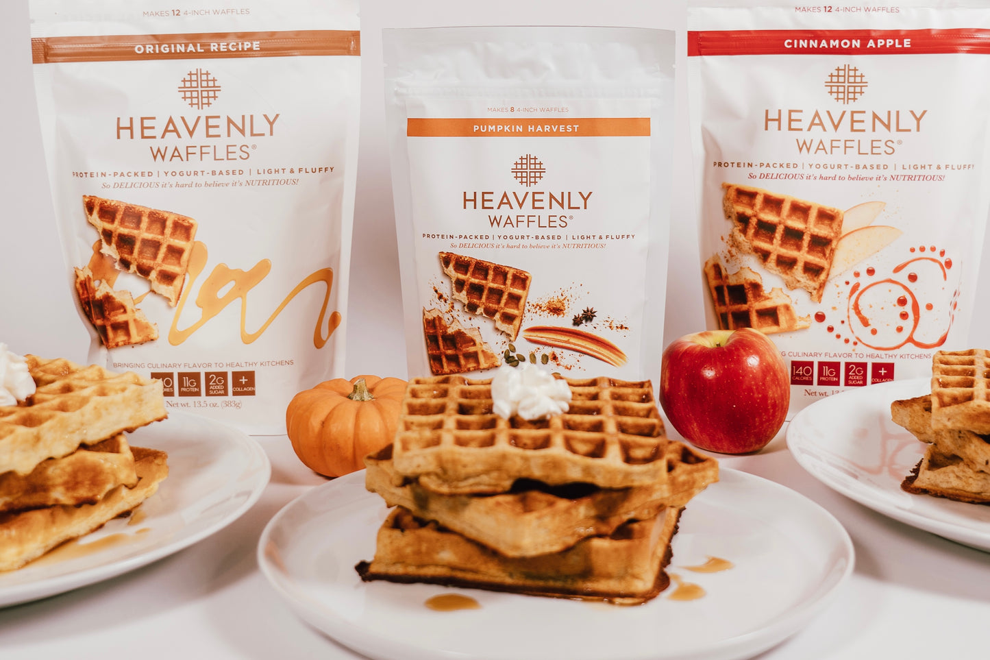 Heavenly Waffles -Fall Bundle - Pumpkin Harvest, Cinnamon Apple, & Original